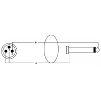 Cordial Câble audio XLR mâle/jack mono 10 m - Vue 2