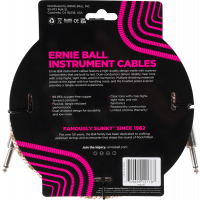 Ernie Ball Cables instrument gaine tissée jack/jack 3m Emerald Argyle - Vue 2