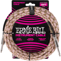 Ernie Ball Cables instrument gaine tissée jack/jack 5,5m Emerald Argyle - Vue 1