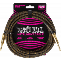 Ernie Ball Cables instrument gaine tissée jack/jack 5,5m Pay Dirt - Vue 1